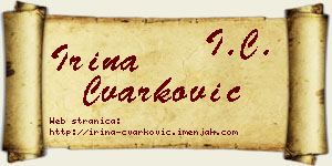 Irina Čvarković vizit kartica